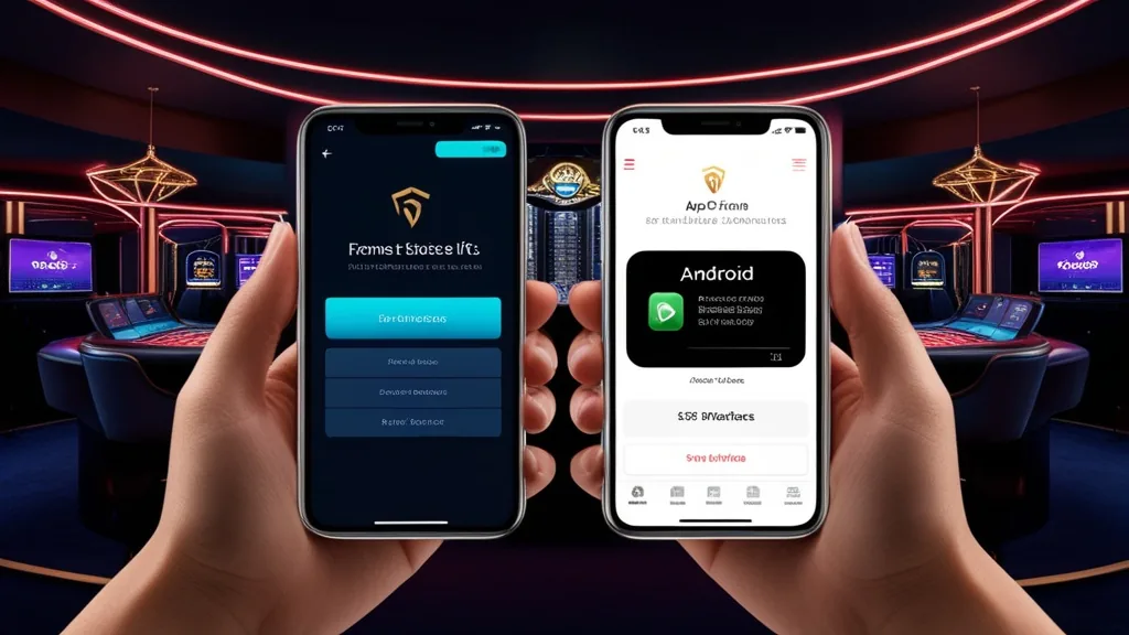 Vergelijking tussen iPhone- en Android-installatie in een casino-omgeving
