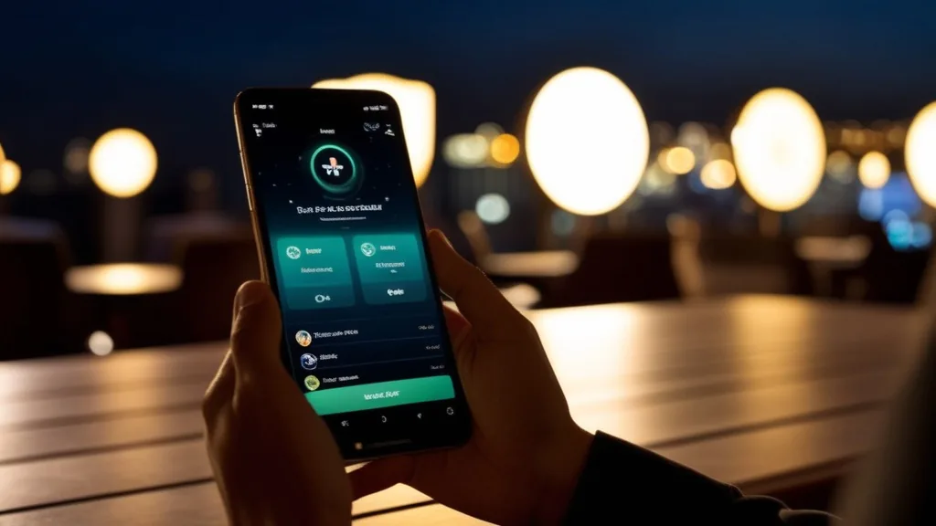 Speler gebruikt een smartphone voor mobiel casino-navigatie onderweg